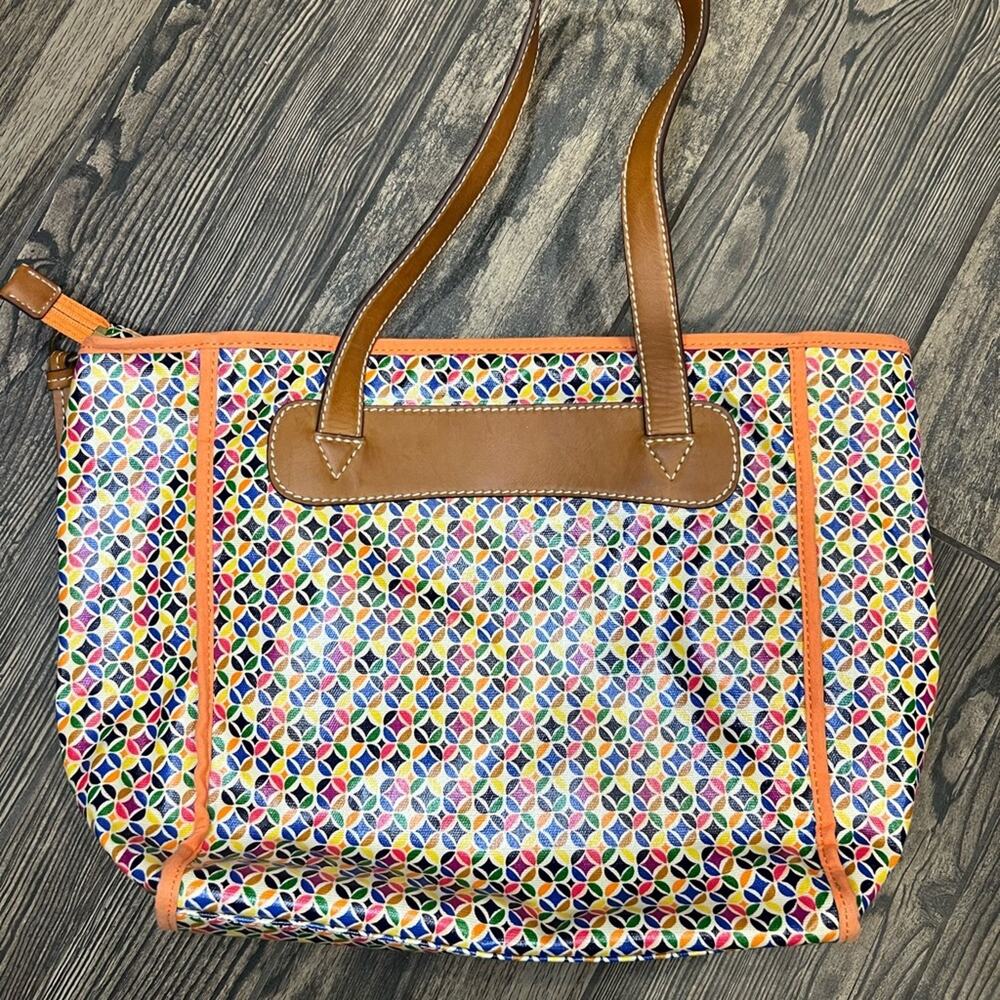 Fossil Geometric Waxed Canvas Shoulder Bag - image 7